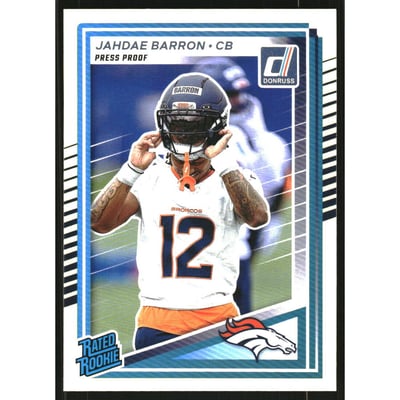 2025 Donruss Press Proof Yellow #365 Jahdae Barron RR
