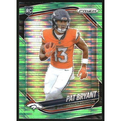 2025 Panini Prizm Prizms Neon Green Pulsar #366 Pat Bryant