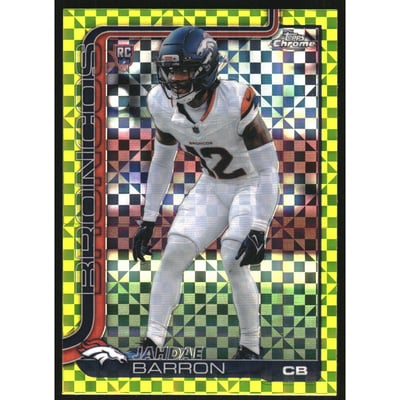 2025 Topps Chrome Lime Green X-fractors #359 Jahdae Barron