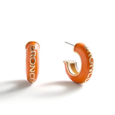 Denver Broncos BaubleBar Puffy Enamel Hoop Earrings

