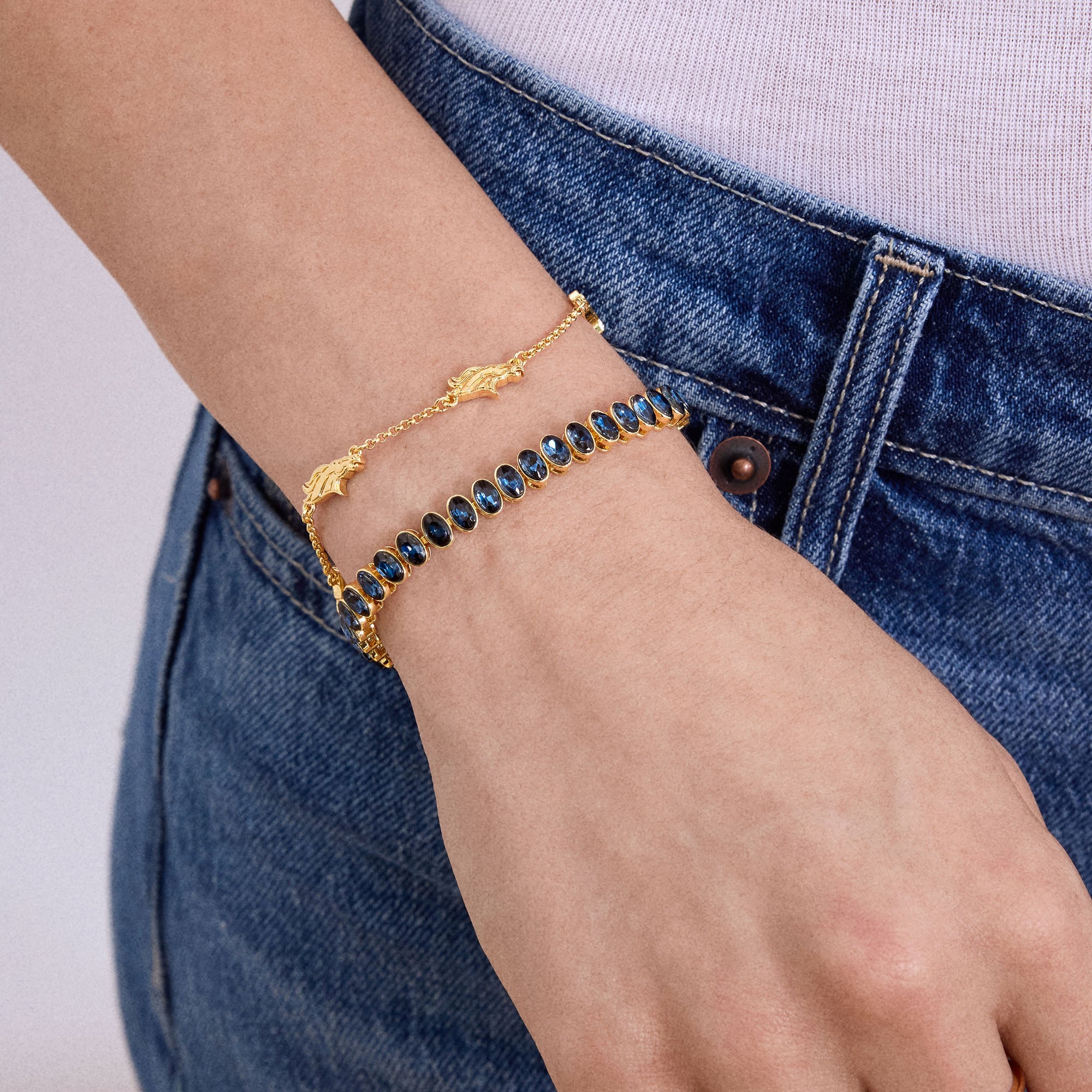 Ensemble de deux bracelets de tennis BaubleBar Denver Broncos