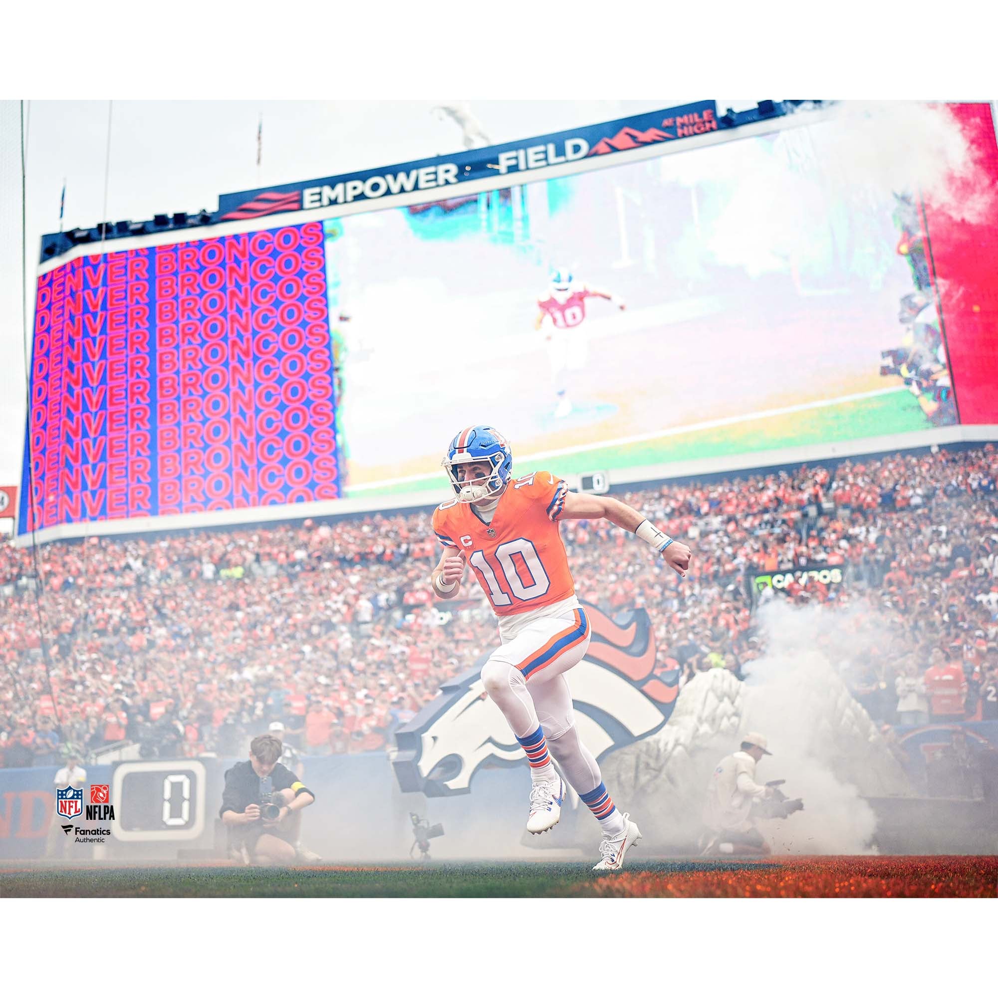 Bo Nix Denver Broncos Unsigned Pre-Game Entrance Photograph