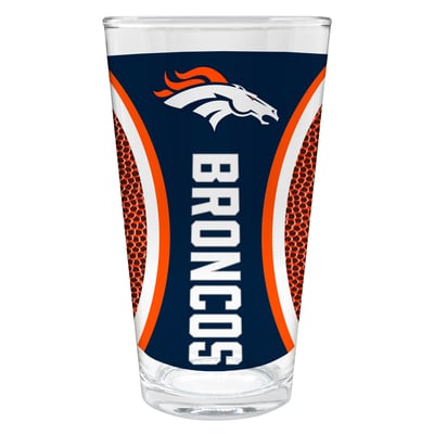 Denver Broncos 16oz. Game Ball Pint Glass