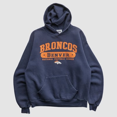 Denver Broncos CSA 2000s Hooded Pullover Sweatshirt - Navy - Yth S by Fanatics Real Vintage