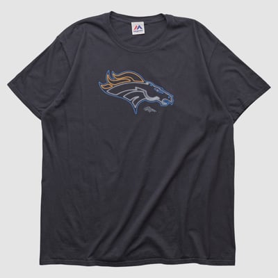 Denver Broncos Majestic 2010s T-shirt - Black - XL by Fanatics Real Vintage