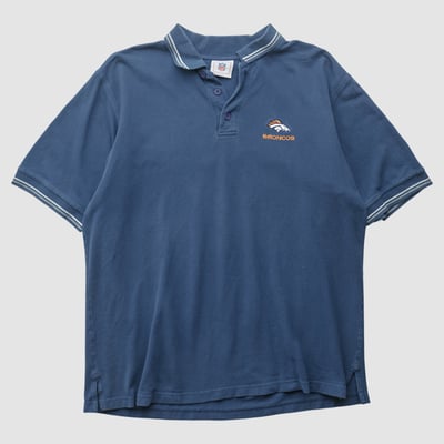 Denver Broncos NFL 2000s Polo - Navy - L by Fanatics Real Vintage