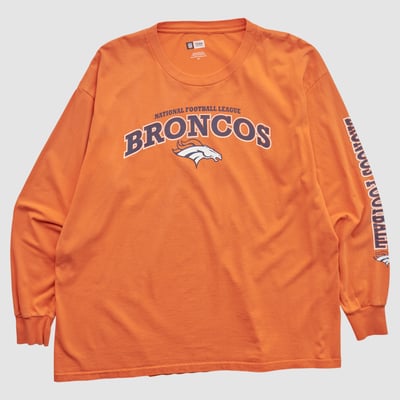 Denver Broncos NFL 2010s Long Sleeve T-shirt - Orange - 2XL by Fanatics Real Vintage