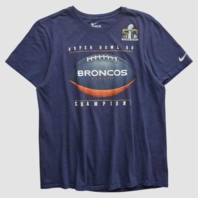 Denver Broncos Nike 2016 T-shirt - Navy - M by Fanatics Real Vintage