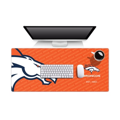Denver Broncos Fanpoint 15.7" x 35.4" Logo Series Desk Pad