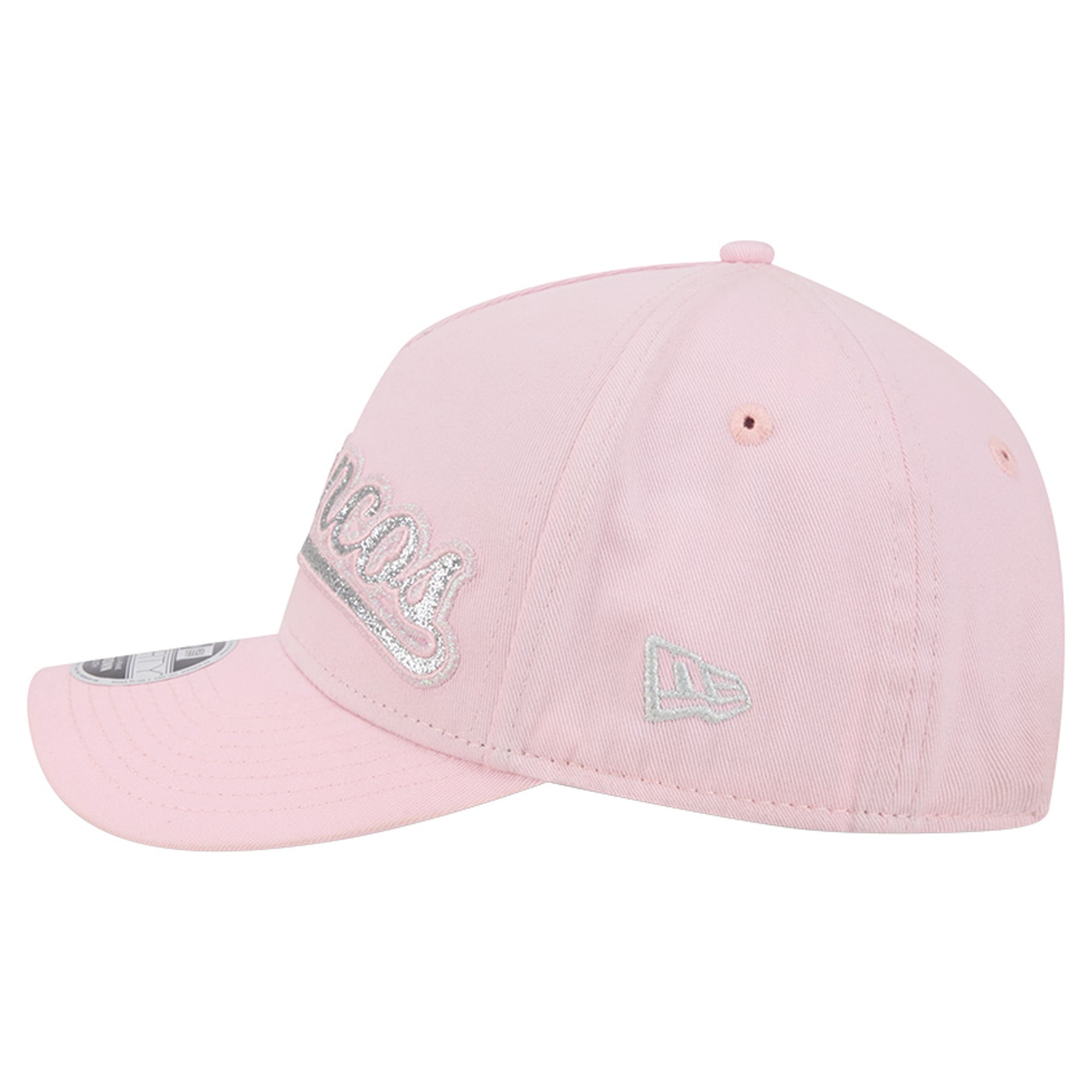 Casquette ajustable New Era rose Denver Broncos Throwback Glitz A-Frame 9FORTY pour filles