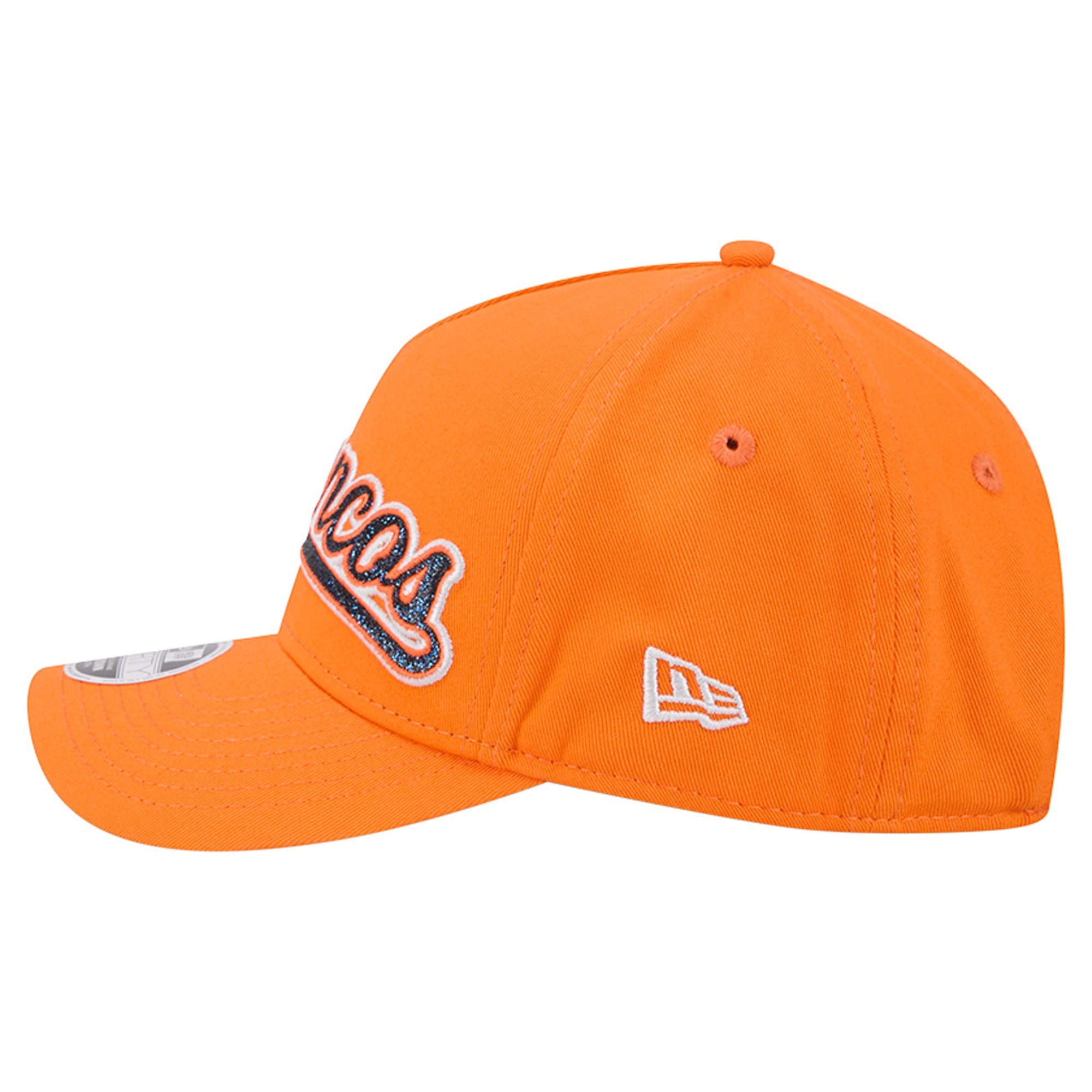 Casquette ajustable New Era 9FORTY A-Frame orange Denver Broncos Glitz pour filles et jeunes