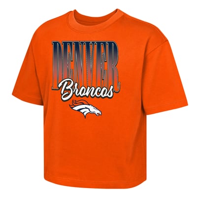  Denver Broncos Outerstuff Girls Youth Big City Boxy T-Shirt - Orange