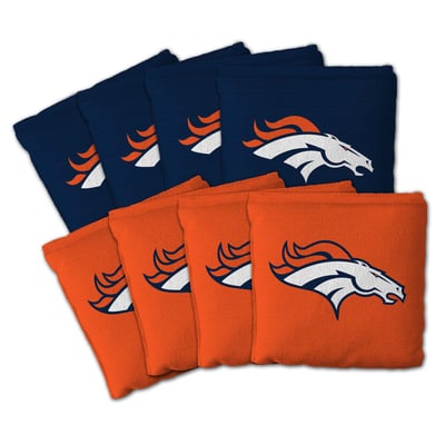 Denver Broncos IDNA Eight-Piece Cornhole Bag Set