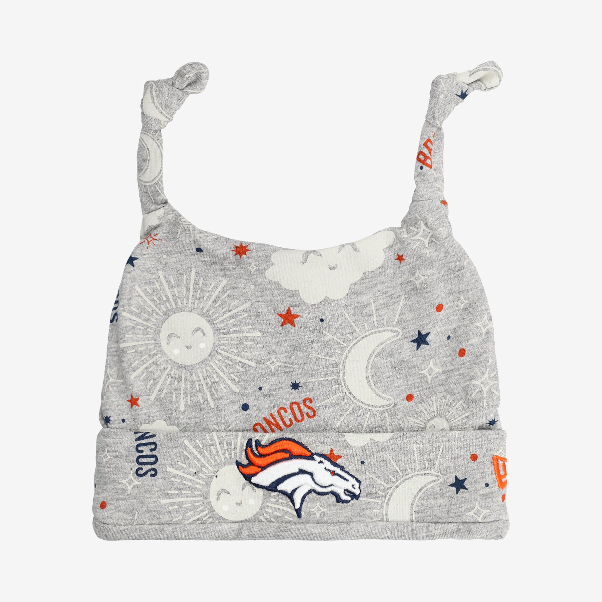 Bonnet New Era pour bébé, gris chiné, Denver Broncos Sky Knit