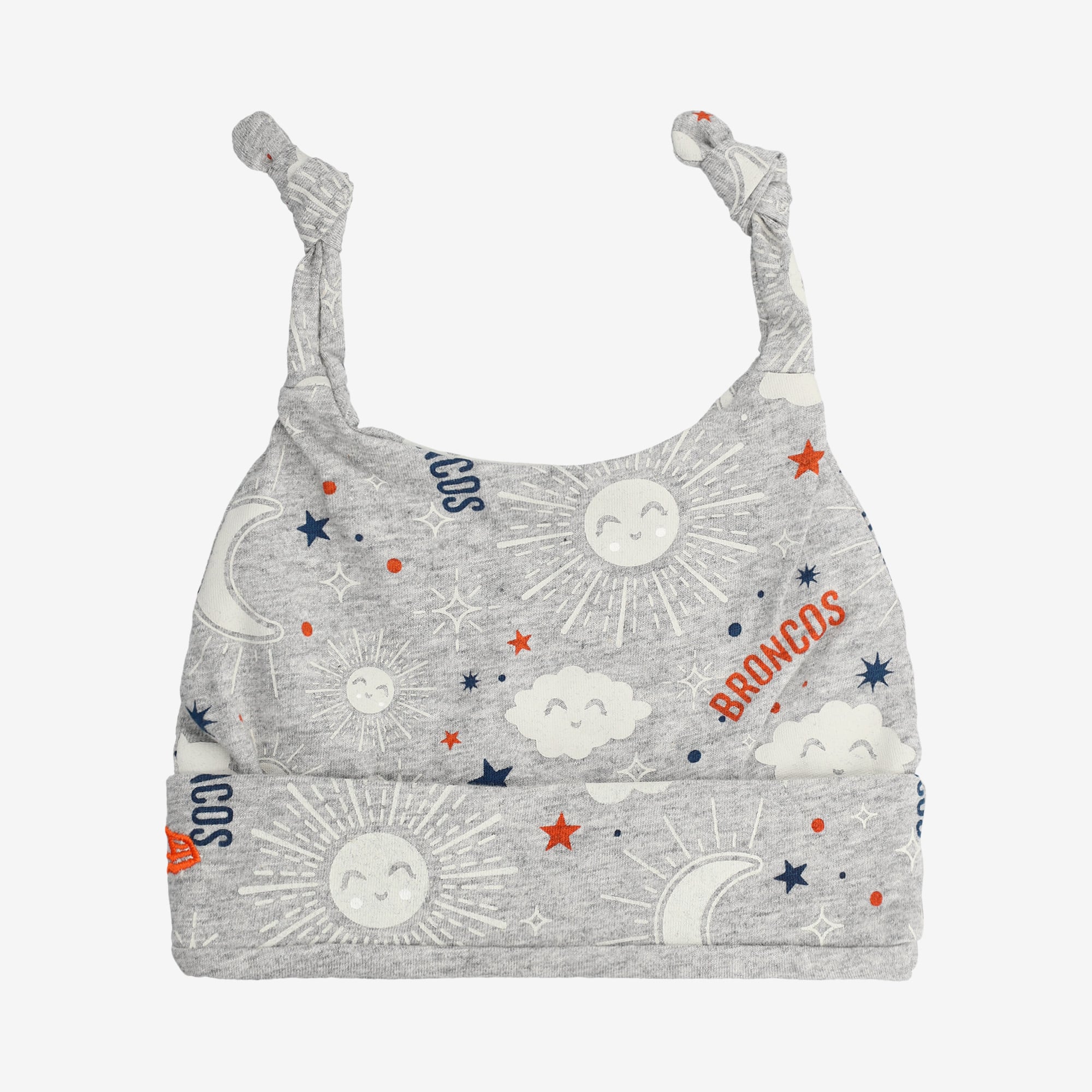 Bonnet New Era pour bébé, gris chiné, Denver Broncos Sky Knit