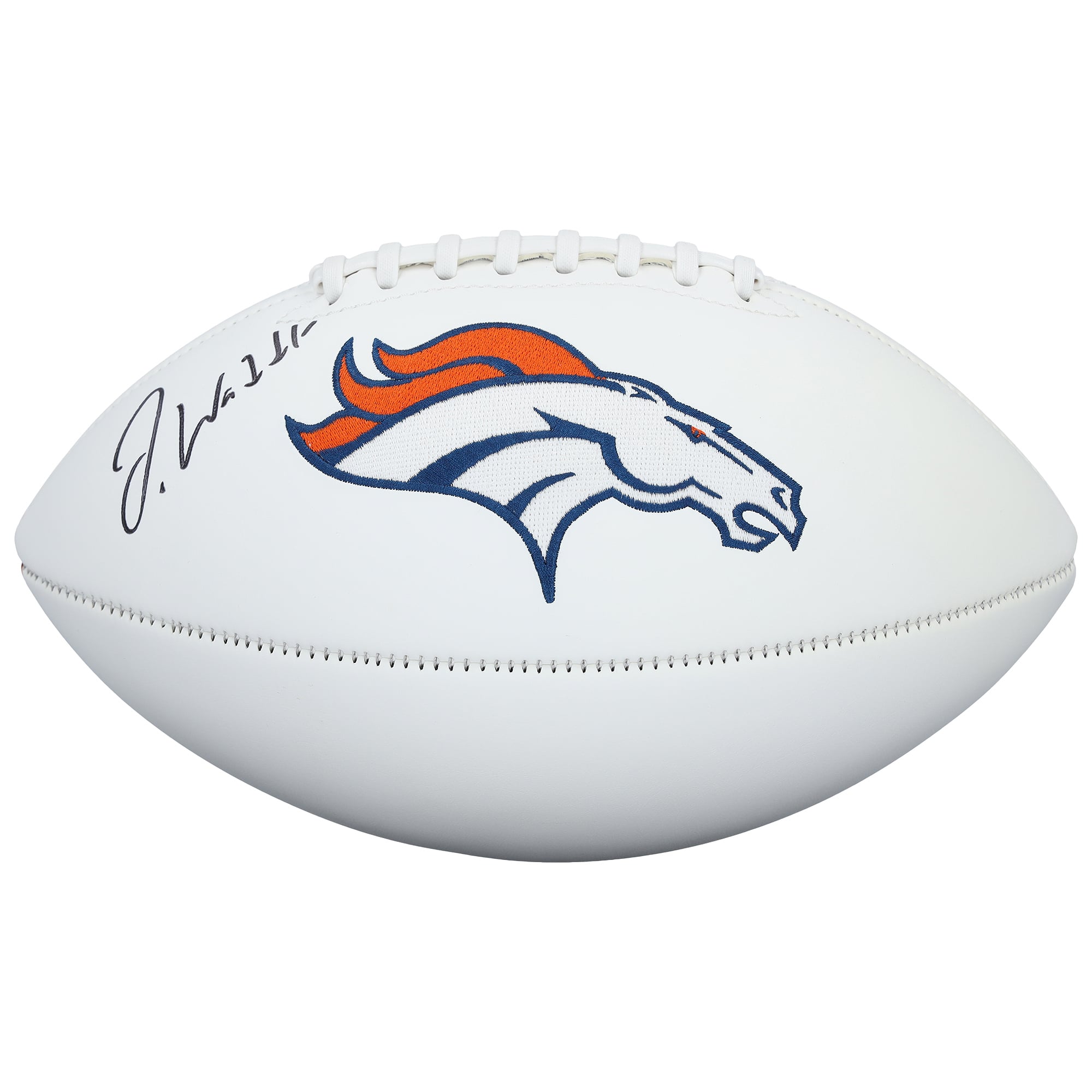 Jaylen Waddle Denver Broncos Autographed Jardin White Panel Football