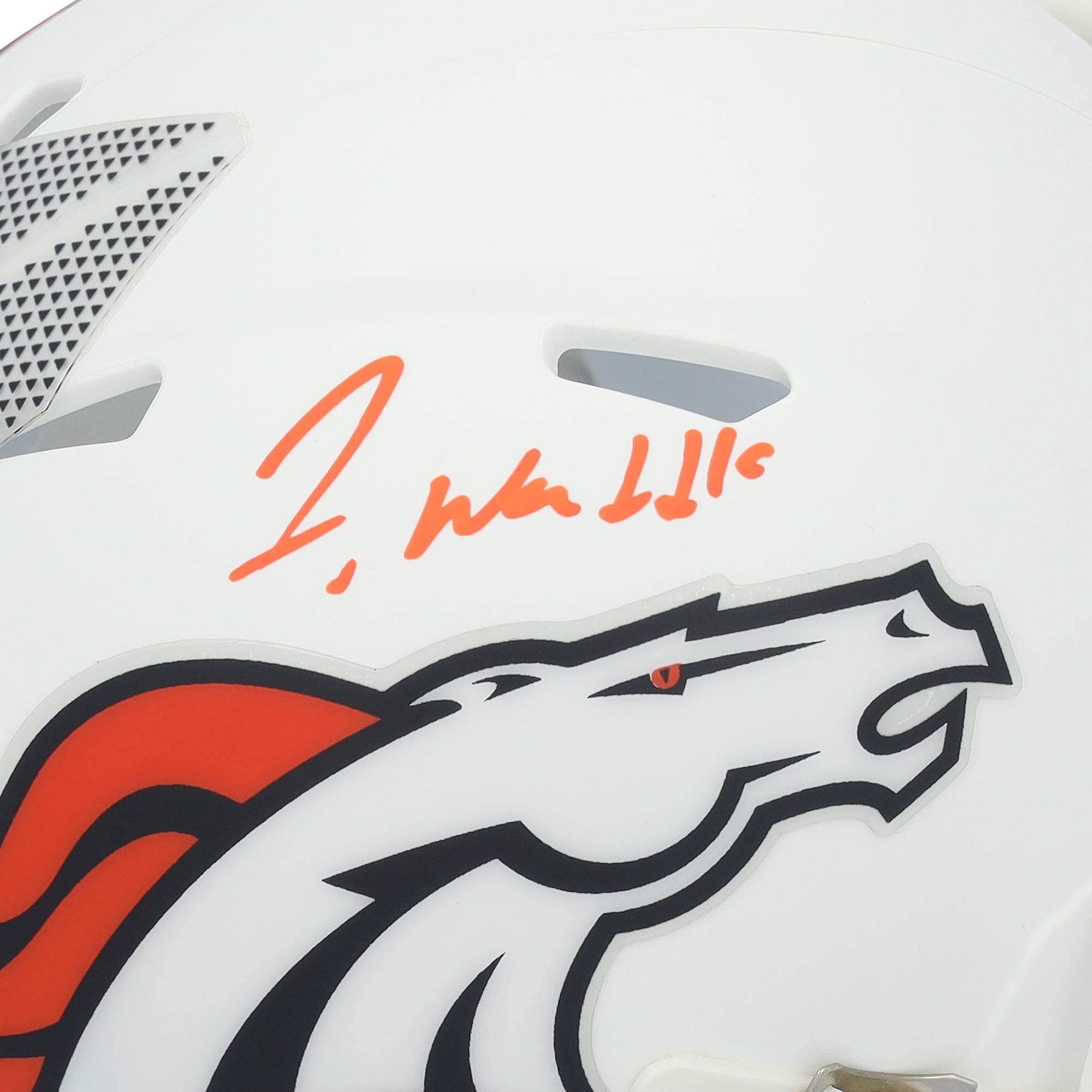 Casque Riddell Alternate Speed ​​Mini autographié par Jaylen Waddle des Broncos de Denver