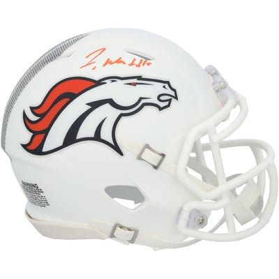 Jaylen Waddle Denver Broncos Autographed Fanatics Authentic Riddell 2023 Alternate Speed Mini Helmet
