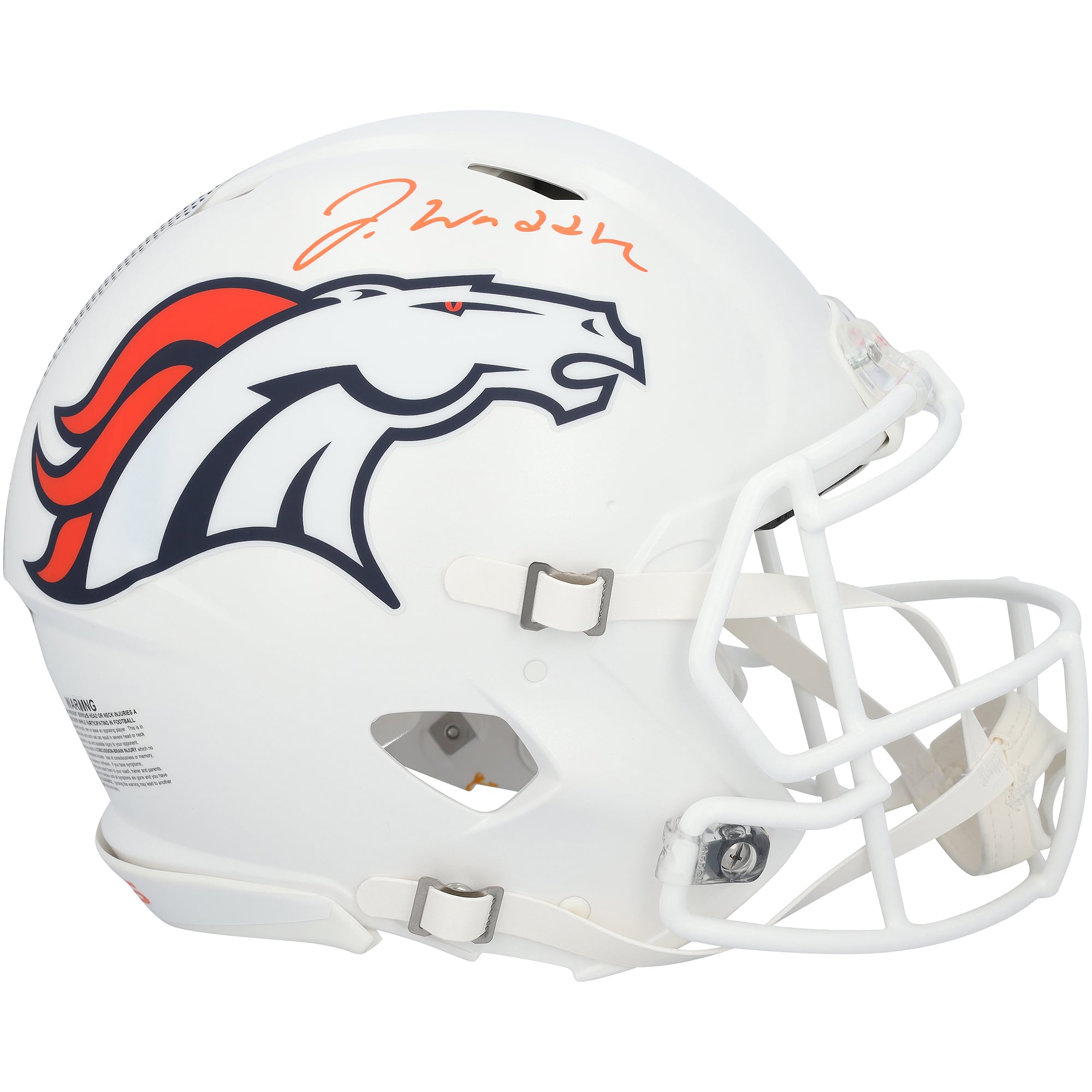 Jaylen Waddle Denver Broncos Autographed Riddell 2024 Alternate Speed Authentic Helmet