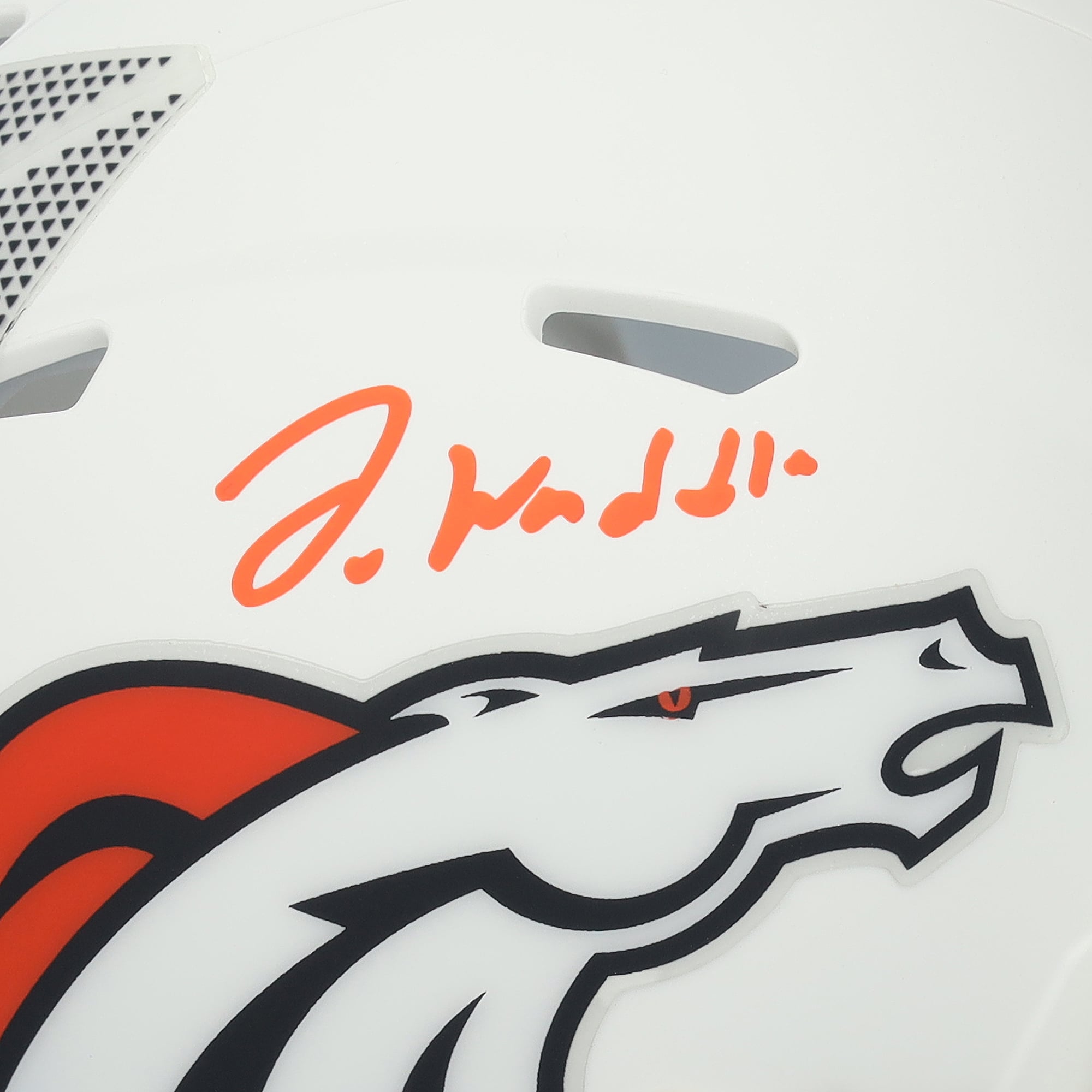 Jaylen Waddle Denver Broncos Autographed Riddell Alternate Speed Mini Helmet