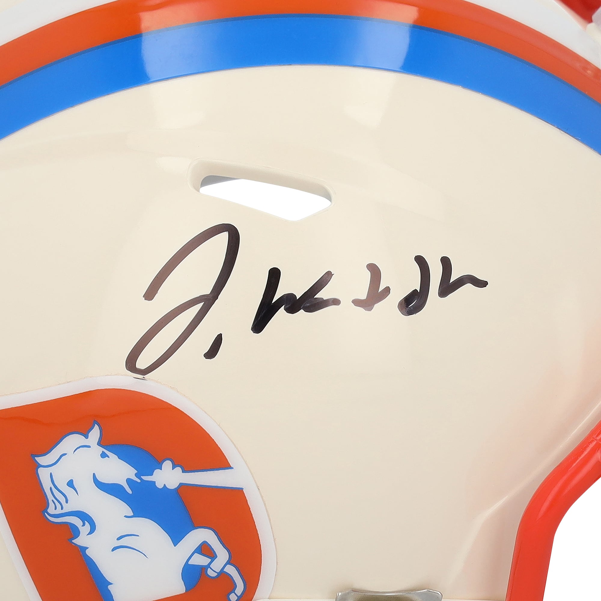 Jaylen Waddle Denver Broncos Autographed Riddell Retro Speed Mini Helmet