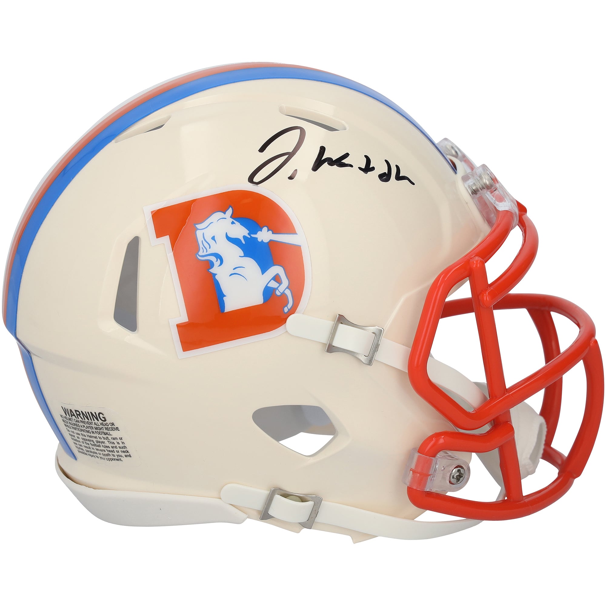 Jaylen Waddle Denver Broncos Autographed Riddell Retro Speed Mini Helmet