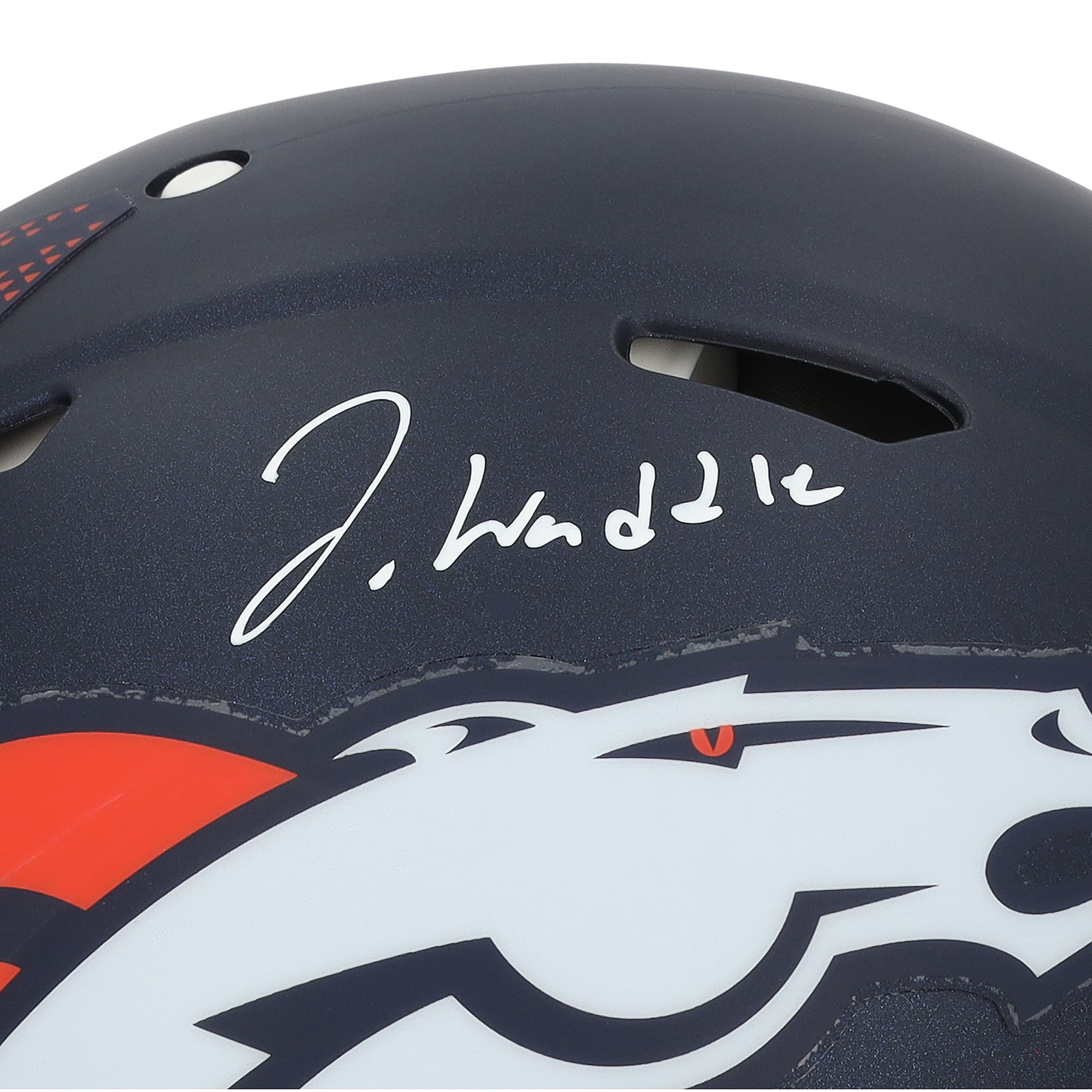 Jaylen Waddle Denver Broncos Autographed Riddell Speed Authentic Helmet