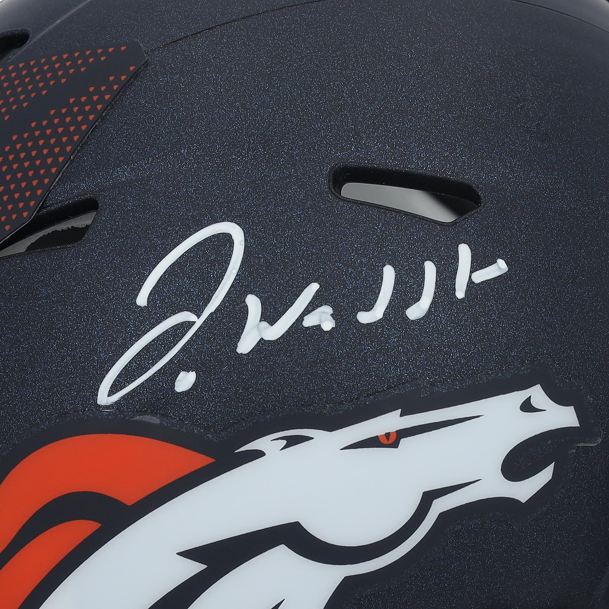 Casque Riddell Speed ​​Mini autographié par Jaylen Waddle des Broncos de Denver