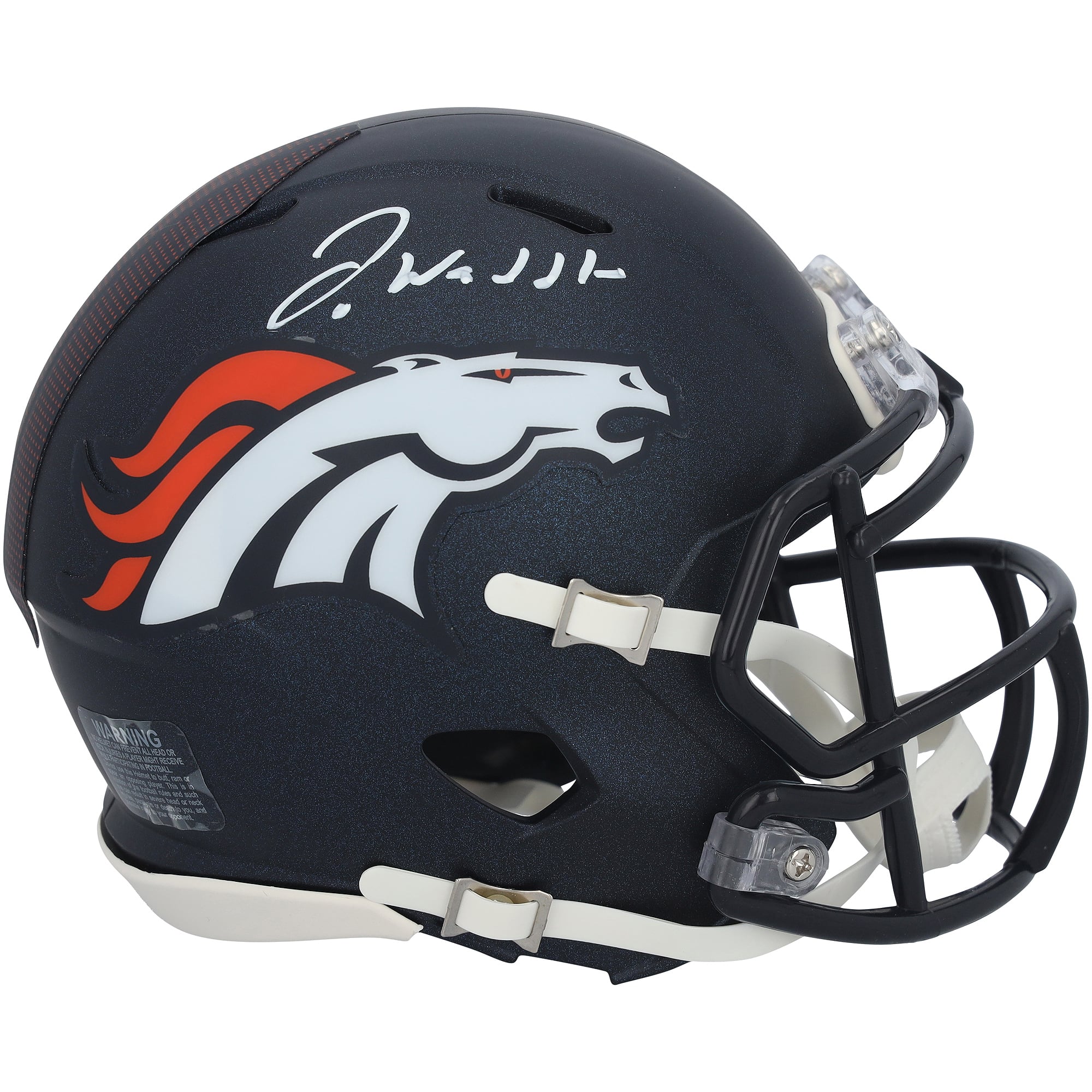 Casque Riddell Speed Mini autographié par Jaylen Waddle des Broncos de Denver
