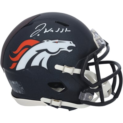 Jaylen Waddle Denver Broncos Autographed Fanatics Authentic Riddell Speed Mini Helmet