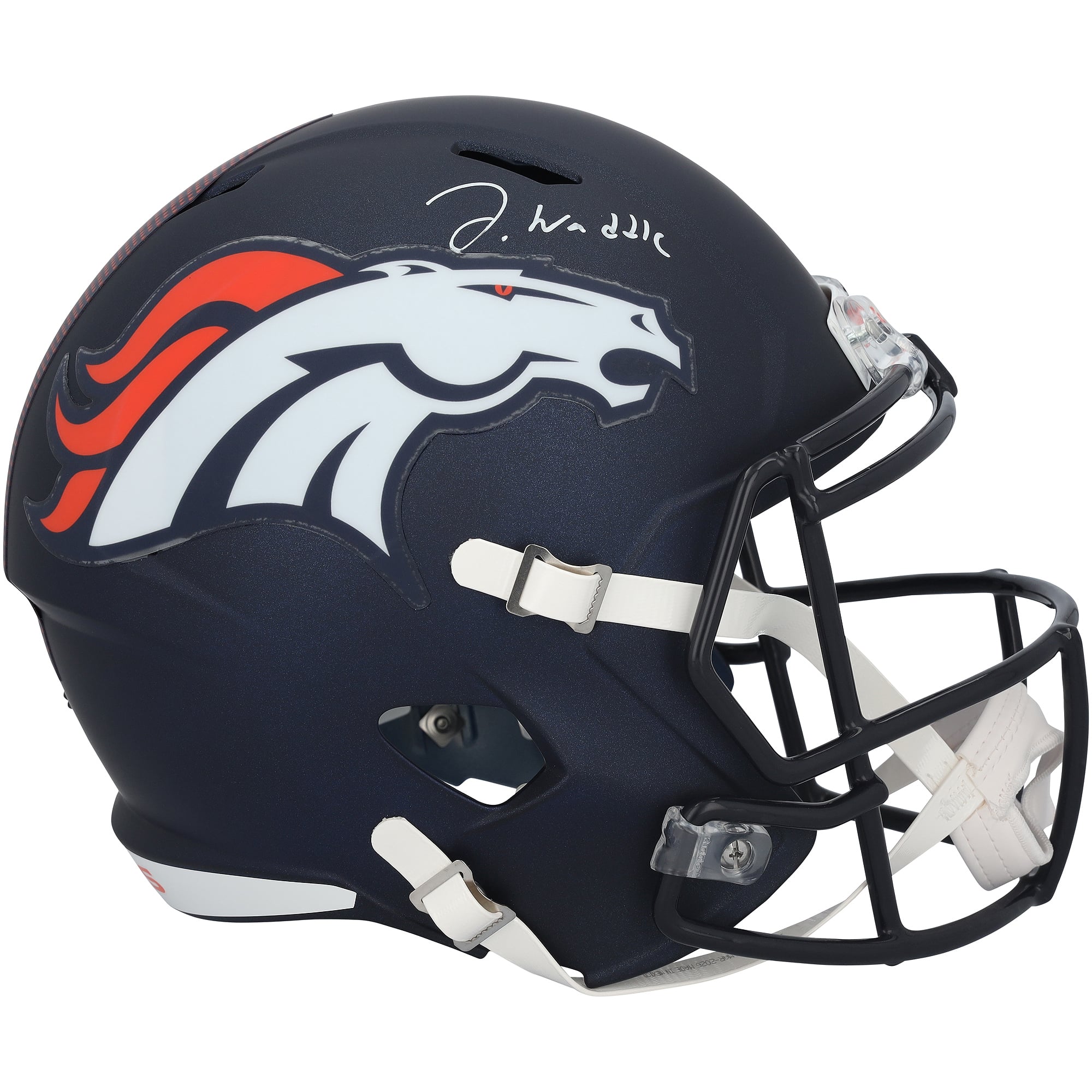 Jaylen Waddle Denver Broncos Autographed Riddell Speed Replica Helmet