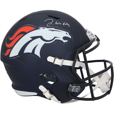 Jaylen Waddle Denver Broncos Autographed Fanatics Authentic Riddell Speed Replica Helmet