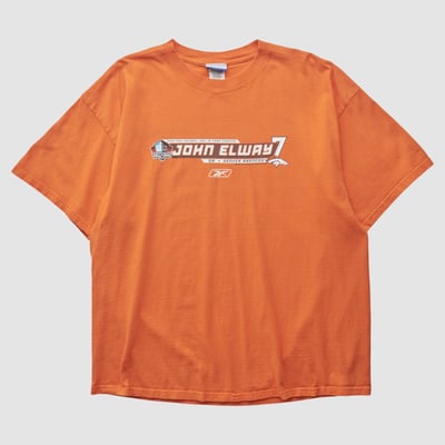 John Elway Reebok 2000s T-shirt - Orange - 2XL by Fanatics Real Vintage