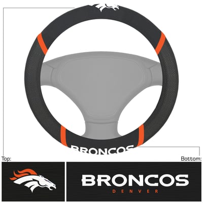 Denver Broncos Logo Brands Steering Wheel Cover