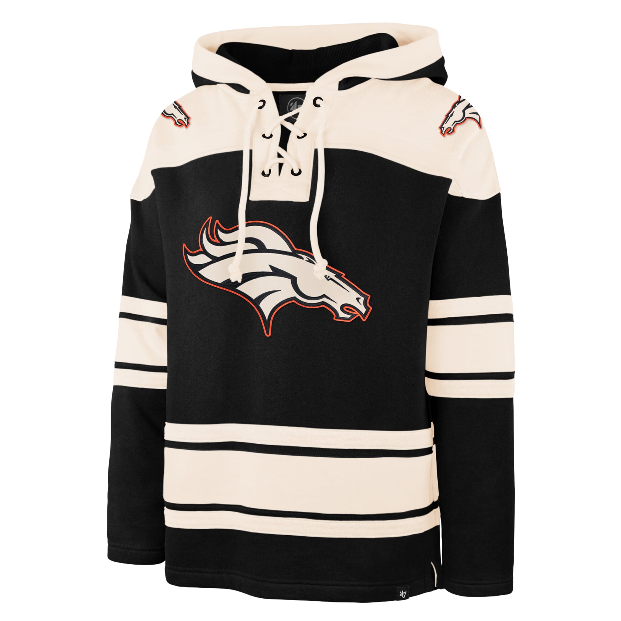 Sweat à capuche Superior Lacer noir Denver Broncos '47 pour homme