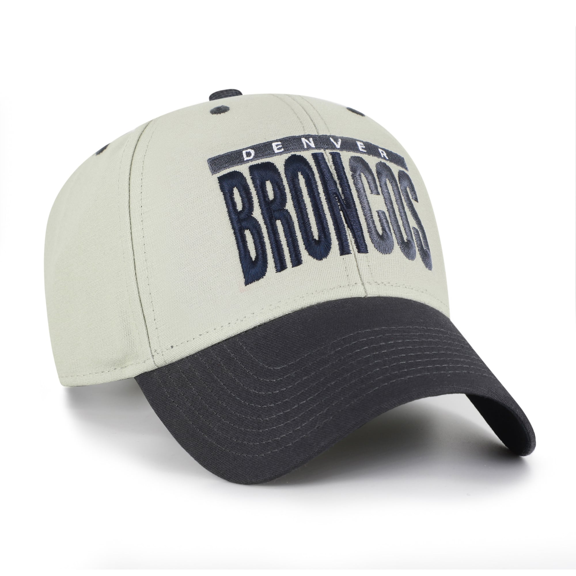 Casquette ajustable Denver Broncos MVP grise/noire pour homme, modèle 47, inscription demi-bloc.