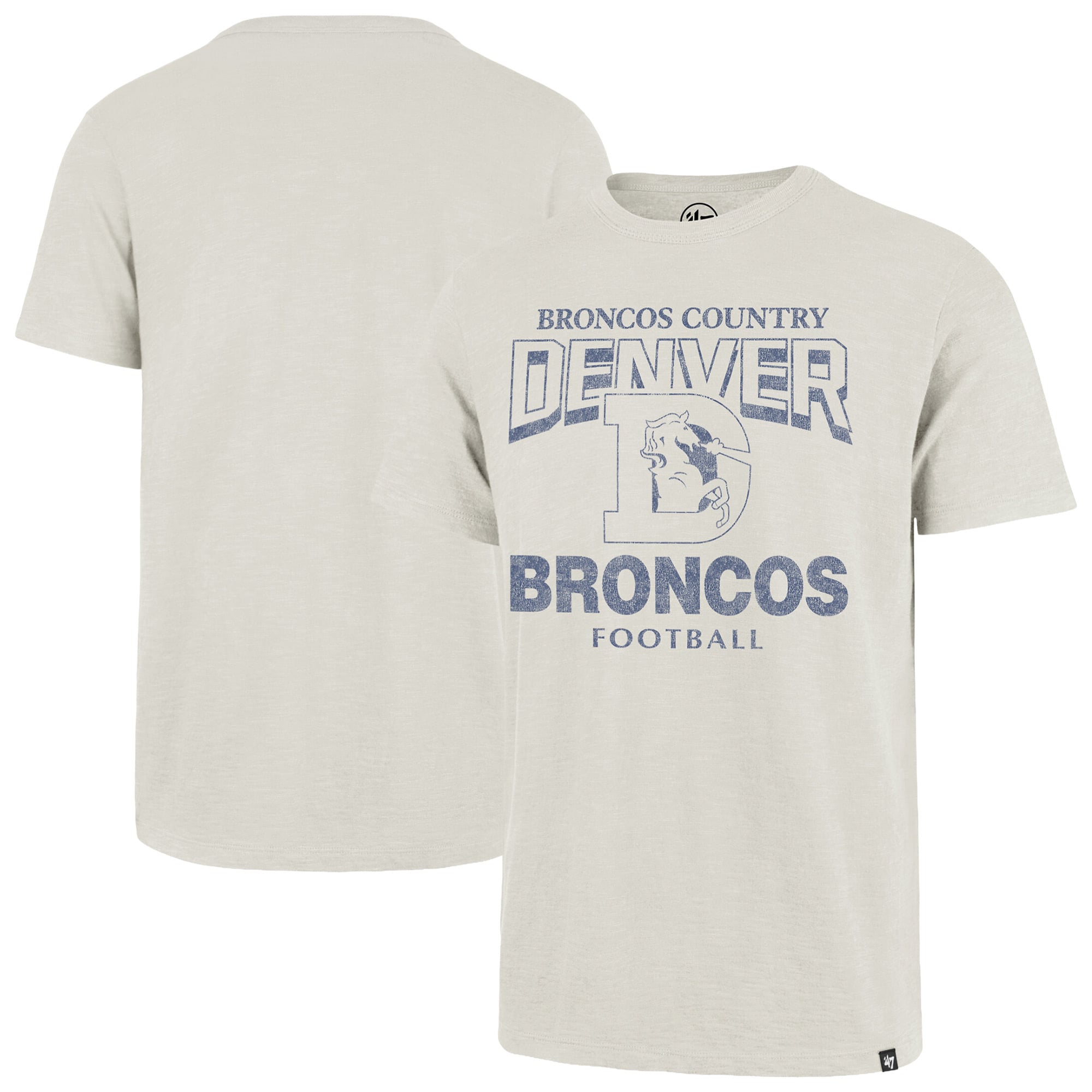 T-shirt homme '47 Natural Denver Broncos Head On Scrum Slub