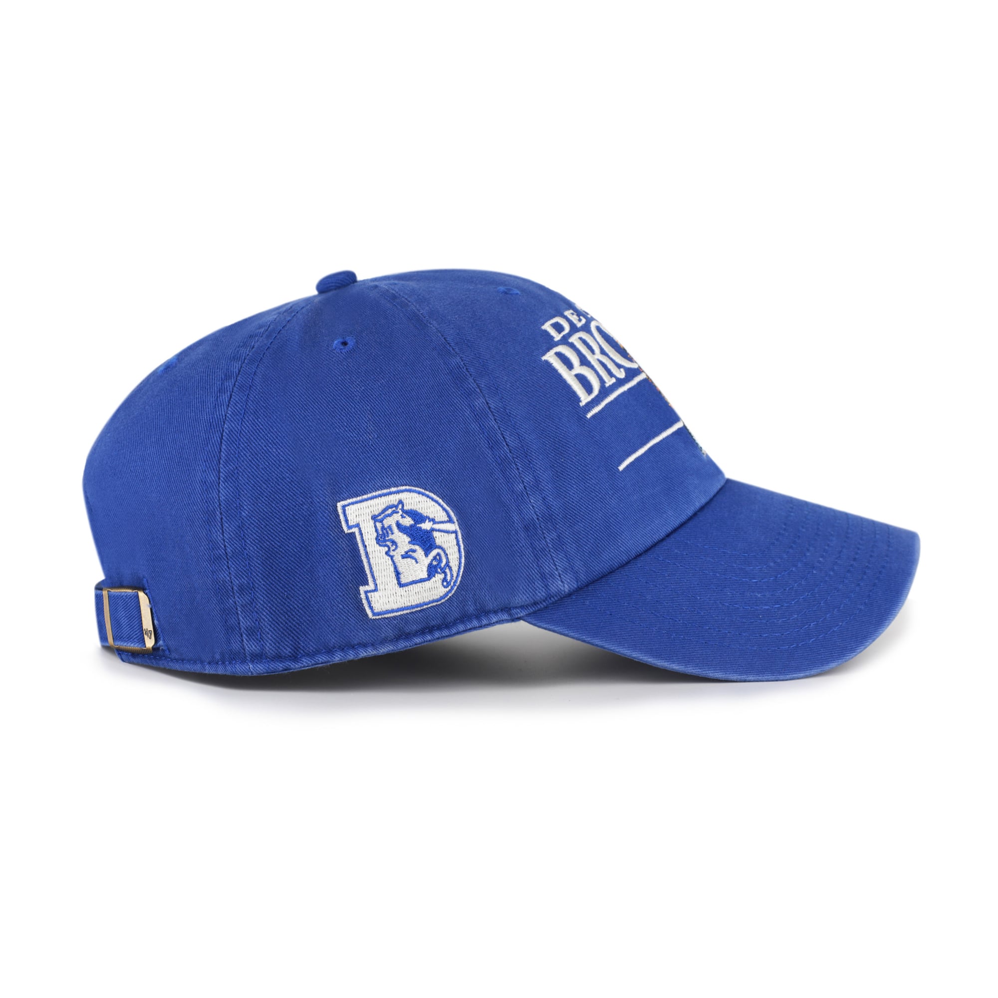 Men's '47 Royal Denver Broncos Throwback Graphic Clean Up Adjustable Hat