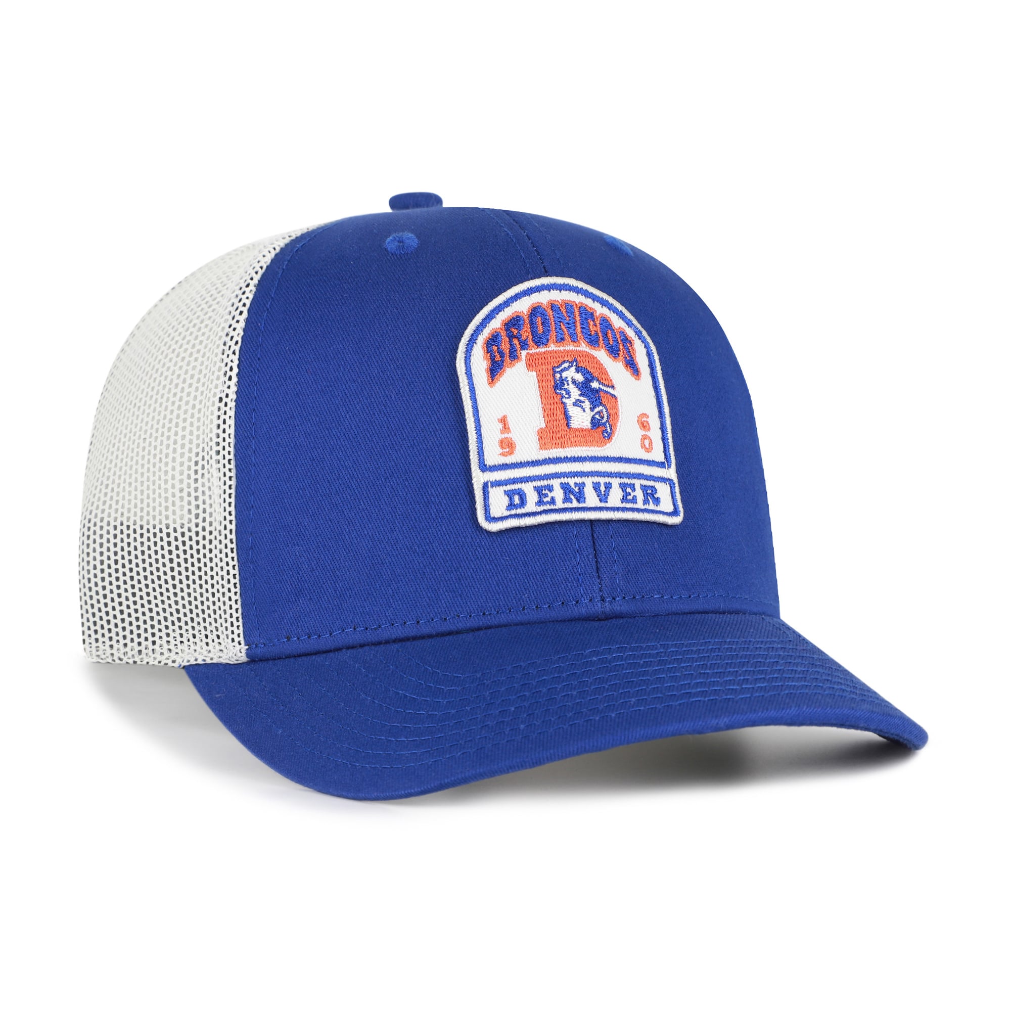 Men's '47 Royal Denver Broncos Throwback Headstone Trucker Adjustable Hat