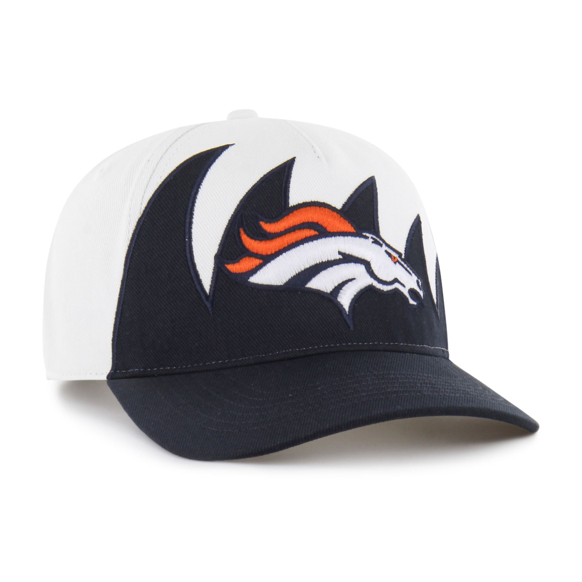 Casquette ajustable Jagged Hitch blanche Denver Broncos n° 47 pour homme