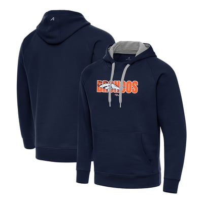 Denver Broncos Antigua Impact Victory Hoodie - Navy