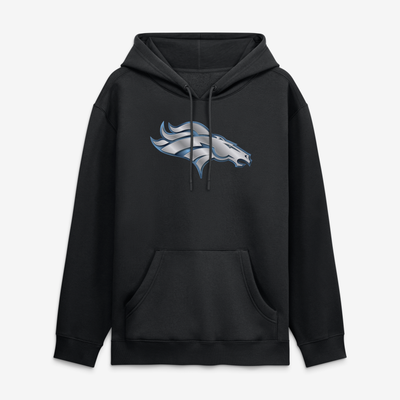 Denver Broncos  Metallic Mascot Hoodie - Black