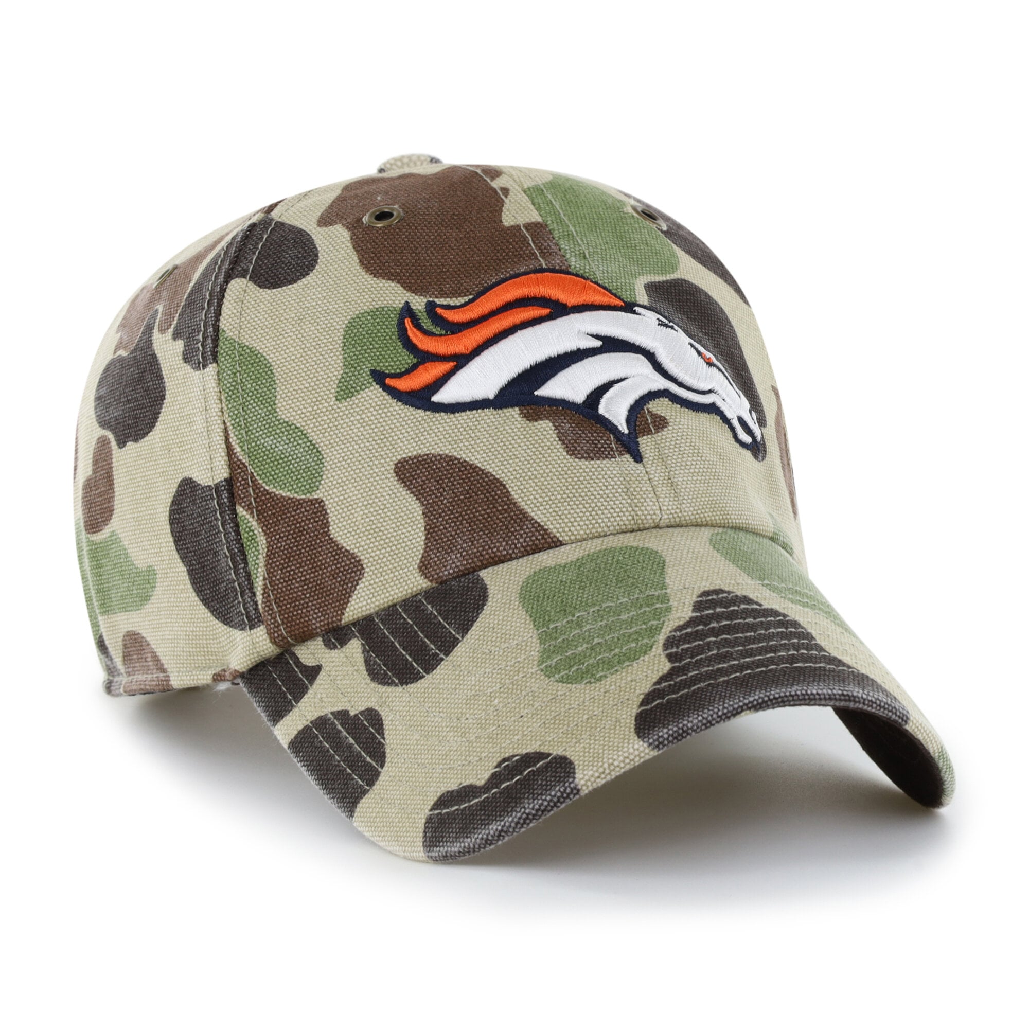 Men's Carhartt x '47 Duck Camo Denver Broncos Clean Up Adjustable Hat