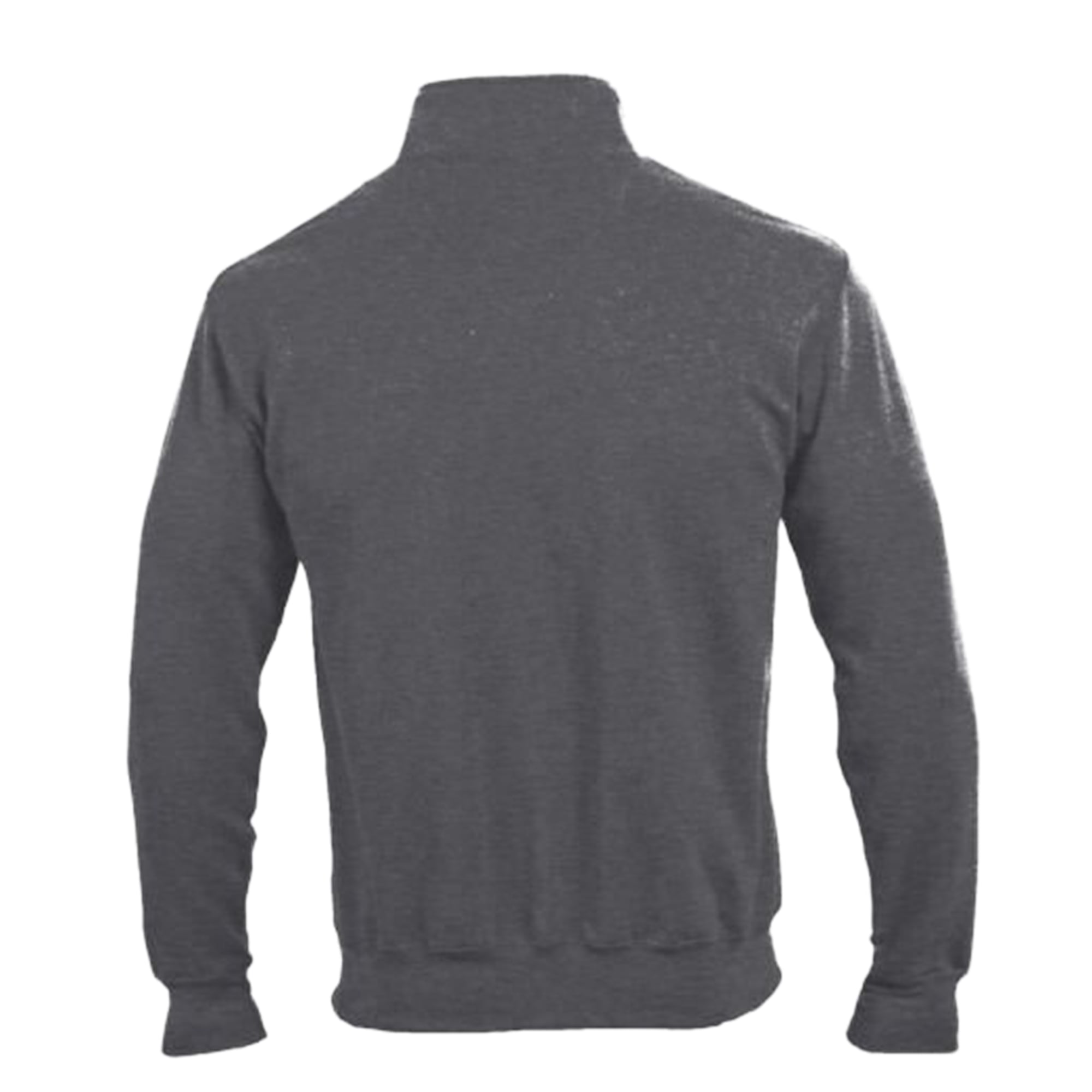 Men's Champion Heather Gray Denver Broncos Powerblend Quarter-Zip Pullover