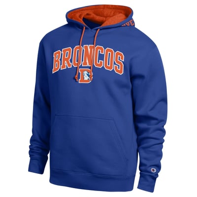  Denver Broncos Champion Contrast Hoodie - Royal/Orange