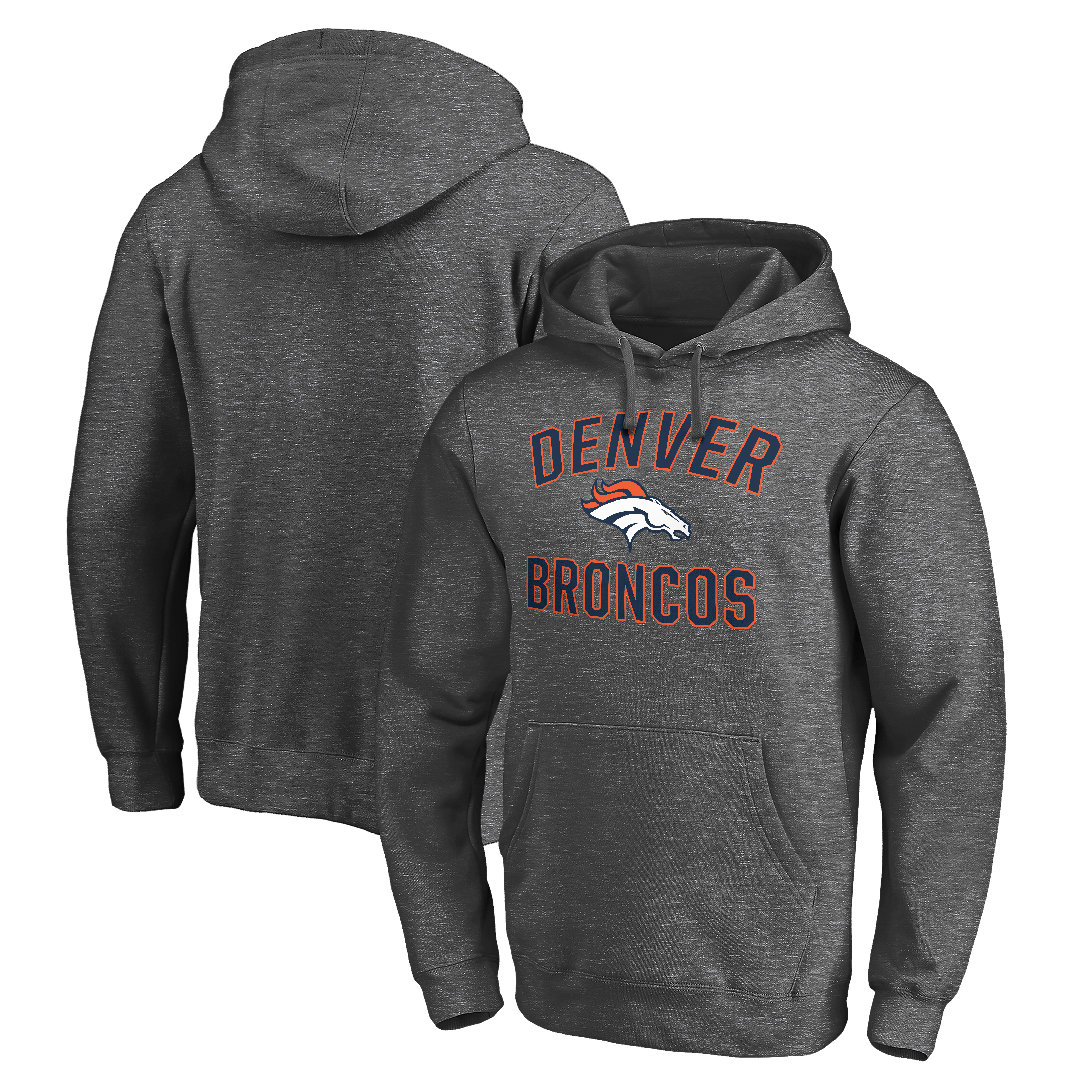Men's Charcoal Denver Broncos Victory Arch Hoodie