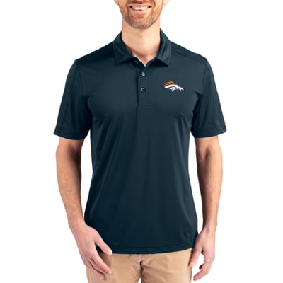 Denver Broncos Cutter & Buck Prospect Textured Stretch Polo - Navy