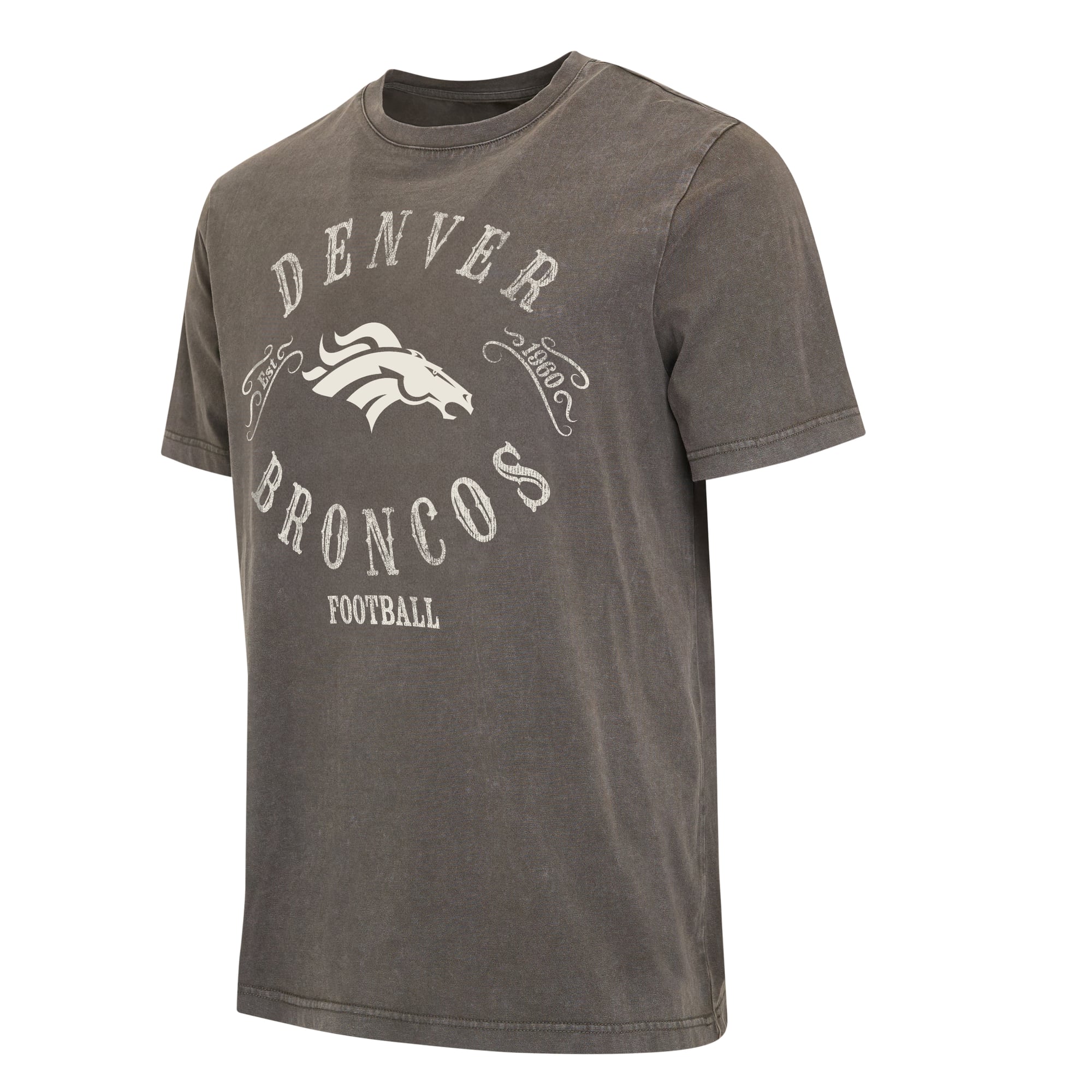 Men's Darius Rucker Collection by Fanatics Charcoal Denver Broncos Washed T-Shirt