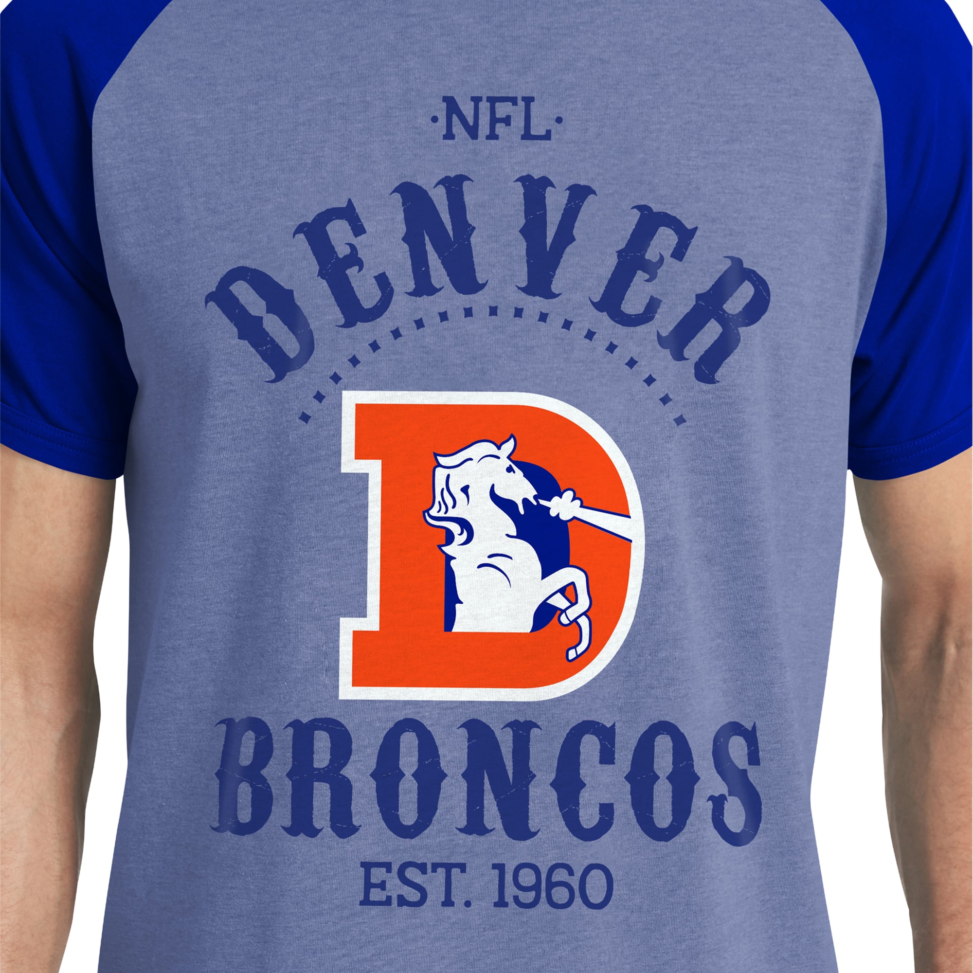 T-shirt raglan Darius Rucker Collection homme par Fanatics Royal Denver Broncos