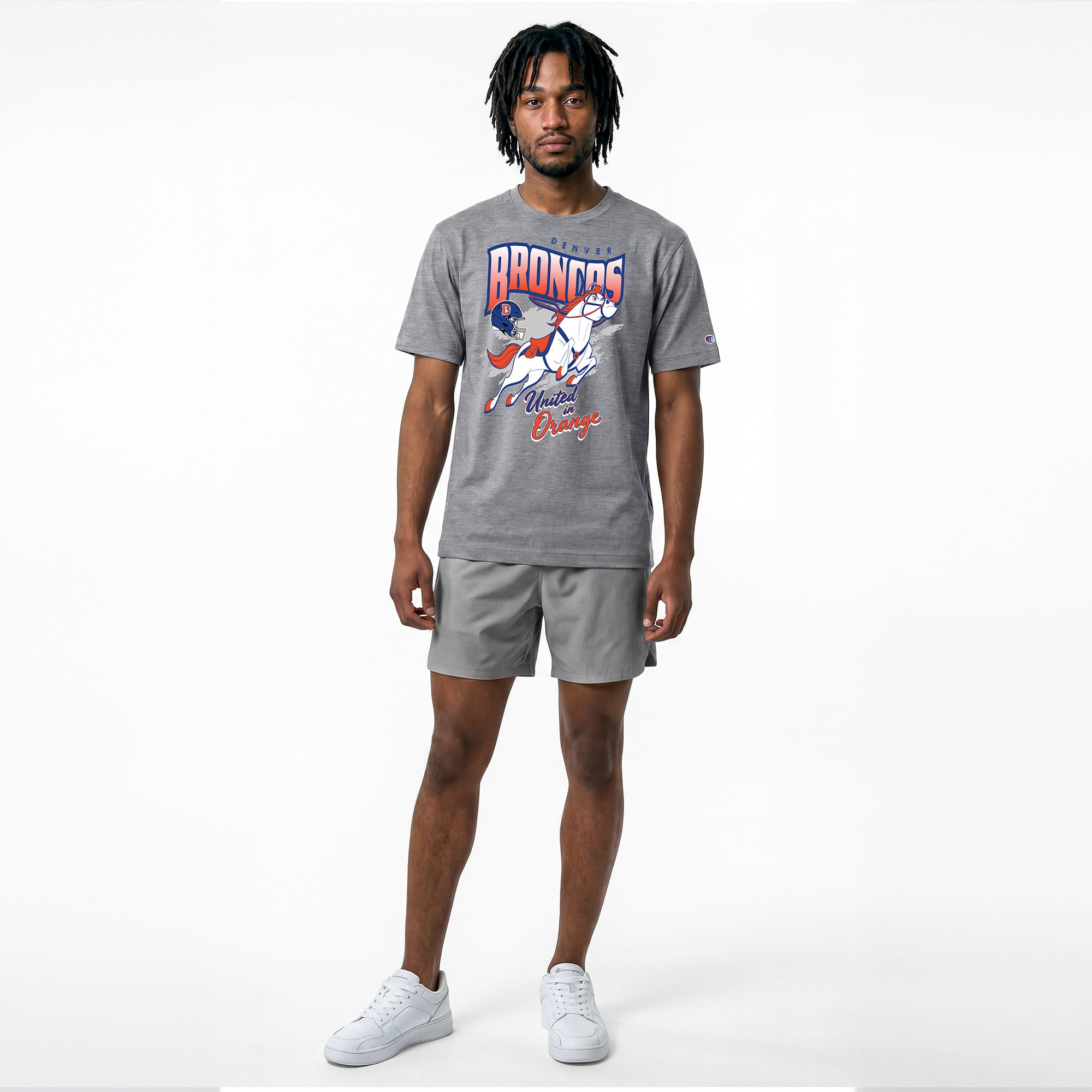 T-shirt homme Disney x Champion gris Denver Broncos Maximus All-Star